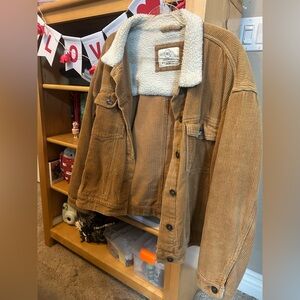 Cotton On Tan Corduroy Jacket with Sherpa Lining